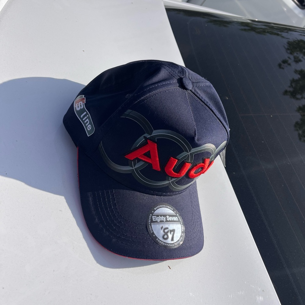Audi Navy Blue Cap with Red Logo